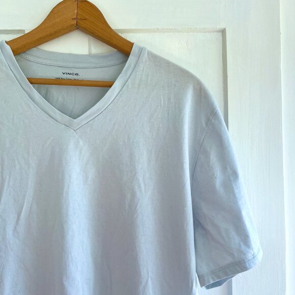 Vince Pima Cotton V-Neck Tee - Picture 2 of 5